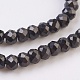 Chapelets de perles en spinelle noir naturel G-F568-028-C-3