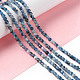 Brins de perles d'aigue-marine bleu diable naturel G-F717-16A-2