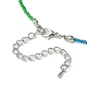 Collier de perles de verre rondelle à facettes pour femme NJEW-M208-02B-5