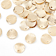 DICOSMETIC 60Pcs Gold Coin Curved Charm Flat Round Disc Pendant Blank Stamping Tag Charm Brass Charm Blank for Engraving Message Word Tag Pendant for DIY Jewelry Making Craft KK-DC0002-10-4