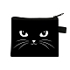 Lindo gato carteras con cremallera de poliéster ANIM-PW0002-28H-1
