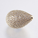 Perle ecologiche in ottone micro pavé di zirconi KK-F737-08G-RS-2