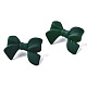 Spray Painted CCB Plastic Bowknot Stud Earring Findings CCB-Q091-07D-1