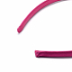 単純なプラスチックヘアバンドのパーツ  歯抜け  布で覆わ  サクランボ色  120ミリメートル  9.5ミリメートル OHAR-Q275-04G-3