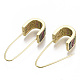 (Vente d'usine de fêtes de bijoux) boucles d'oreilles pendantes en laiton micro pavé de zircone cubique EJEW-S208-103C-NF-4