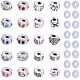 PandaHall 20 Pcs Clip Lock Bead Charms with 20 Pcs Silicon Rubber Stopper O-rings Fit European Style Bracelet for Jewelry Making PDLC-PH0001-01-2