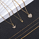 Unicraftale 6pcs 1.4/1.5/2 mm goldene Halskettenkette 17.7 Zoll (45 cm) Edelstahlkettenhalsketten mit Karabinerverschlüssen Kabelkette für DIY Halskettenschmuckherstellung MAK-UN0001-14G-3