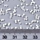 11/0グレードのガラスシードビーズ  シリンダー  均一なシードビーズサイズ  つや消し色  ホワイト  1.5x1mm  穴：0.5mm  約20000個/袋 SEED-S030-0401F-4