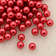 Sin agujero abs imitación de perlas de plástico redondo perlas MACR-F033-4mm-13-1