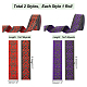 Pandahall elite 2pcs 2 colores estilo étnico bordado cintas de poliéster OCOR-PH0003-91-2