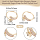 Beebeecraft 1 Box 4Pcs Adjustable Finger Ring Blank Bases 14K Gold Plated Cubic Zirconia Flower Rings Setting for Half Drilled Bead Ring for DIY Jewelry Making KK-BBC0008-81-2