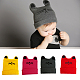 Accessoires de photographie de costume de bonnet bébé au crochet manuels AJEW-Q126-M-1