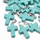 Dyed Synthetic Turquoise Pendants X-G-T080-15-1
