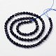 Chapelets de perles en pierre d'or bleue synthétique GSF4mmC053-3