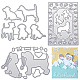 GORGECRAFT 3pcs Metal Frame Cutting Dies Dog Bone Dog Paw Print Carbon Steel Embossing Stencil Template Mould for DIY Card Making Scrapbooking Paper Craft Photo Album DIY-GF0001-19-1