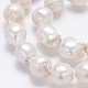 Fili di perle di keshi di perle barocche naturali PEAR-N010-01-4