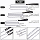 Chgcraft 3 шт. 3 стильные железные бордюрные цепи и ручки из искусственной кожи веревки AJEW-CA0001-69-2