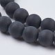Natürliche schwarze Achat Perlen Stränge X-G-G447-4A-3