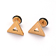 304 acier inoxydable triangle oreille faux bouchons jauges EJEW-I196-03G-1