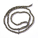 Chapelets de perles de pyrite naturelle  G-F596-38-2mm-2