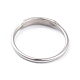 304 anillo de dedo de banda lisa de acero inoxidable para mujer RJEW-L103-06-P-3