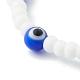 Perles de verre et perles de chalumeau faites à la main bracelets extensibles pour enfant BJEW-JB06475-01-4
