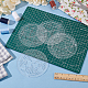 アクリル製の刺繍ツール  線画テンプレート  花柄  透明  114.5x2mm  4個/セット DIY-WH0028-92-5