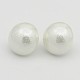 Dôme acrylique mat perle boucles d'oreille EJEW-N0019-02F-21mm-1