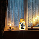 Film de lampe en pvc pour bricolage lumière colorée lampe suspendue bocal en verre dépoli DIY-WH0408-013-5
