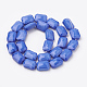 Opaque Solid Color Glass Beads Strands GLAA-N032-04D-2
