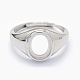 Componentes del anillo de dedo de plata de ley 925 ajustables STER-E061-13P-3