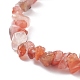 Collier de perles d'agate rouge naturelle NJEW-JN03824-04-4