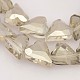 Heart Electroplate Glass Beads Strands EGLA-P001-F09-2