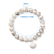 Bracelets élastiques à perles rondes en howlite naturel BJEW-PH0001-8mm-08-3