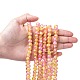 Spray Painted Crackle Glass Beads Strands CCG-Q002-8mm-03-4