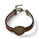 Impostazioni del braccialetto a maglie tonde piatte in lega adatte per cabochon FIND-M009-01AB-2