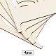 文字 e の形の未完成の木材のスライス  レーザーカットウッドシェイプ  diyの絵画飾りクリスマスの家の装飾のペンダント  湯通しアーモンド  30x26.3x0.35cm DIY-GA0001-13-4
