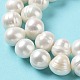 Fili di perle di perle d'acqua dolce coltivate naturali PEAR-E019-10-4