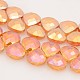 Faceted Drop Electroplate Rainbow Plated Glass Beads Strands EGLA-P014-F08-2