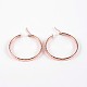 Ring 304 Stainless Steel Hoop Earrings EJEW-P040-52RG-3