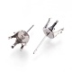 Accessoires de puces d'oreilles en 304 acier inoxydable STAS-L207-10A-2