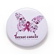 Brustkrebs-Bewusstseinsmonat Brosche aus Weißblech JEWB-G016-01P-03-1