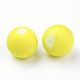 Perles rondes de verre en caoutchouc X-DGLA-R023-18mm-1-2