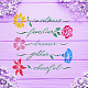 FINGERINSPIRE Spring Flower and Word Art Stencil Template 30x30cm Reusable Sweetness Familiar Dreamer Gather Cheerful Plant Decoration Painting Stencils for Wood Floor Wall Fabric DIY-WH0172-470-6