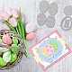 GLOBLELAND 2Pcs Happy Easter Egg Cutting Dies Metal Easter Eggs Frame Die Cuts Embossing Stencils Template for Paper Card Making Decoration DIY Scrapbooking Album Craft Decor DIY-WH0309-685-2