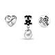 TINYSAND Sterling Silver Family Love Set European Beads TS-Cset-035-1