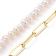 Natürliche Barockperle Keshi Perle Anhänger Halsketten NJEW-JN02864-3