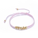Bracelets de perles de nylon tressés réglables BJEW-JB05290-03-1