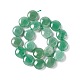 Verde naturale perline avventurina fili G375-27-3