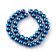 Chapelets de perles en verre électrolytique GR6mmY-BL-2